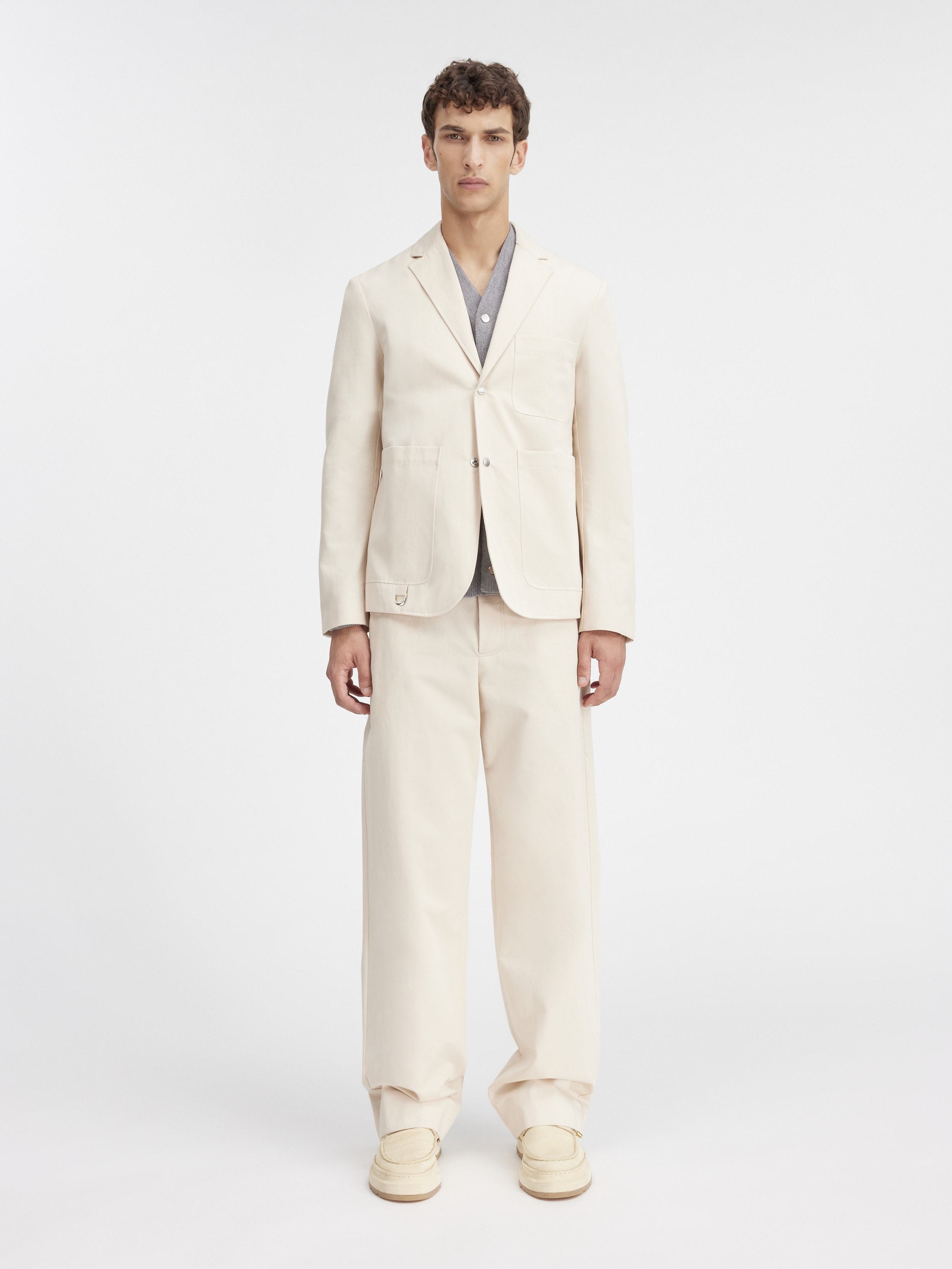 Jacquemus Jean Single Breasted Blazer In White