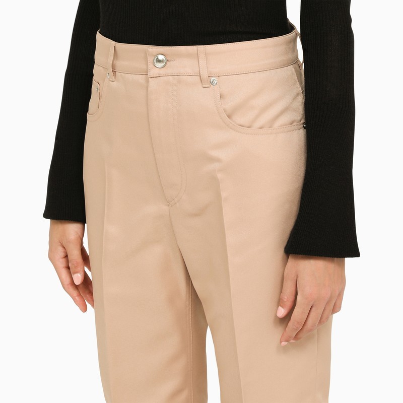 Sportmax Belt Ring Casual Pants In Nude