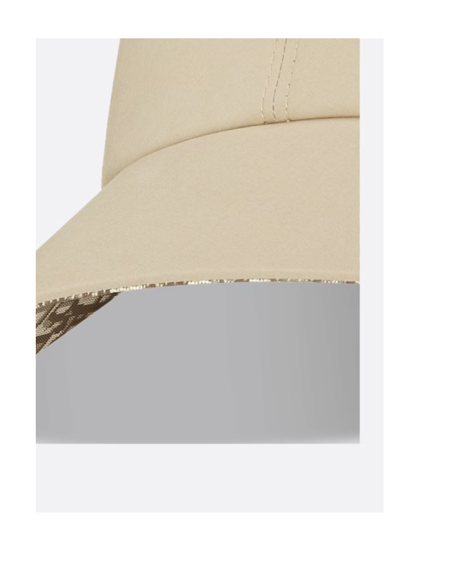 Dior Logo Asymmetrical Hat In Nude
