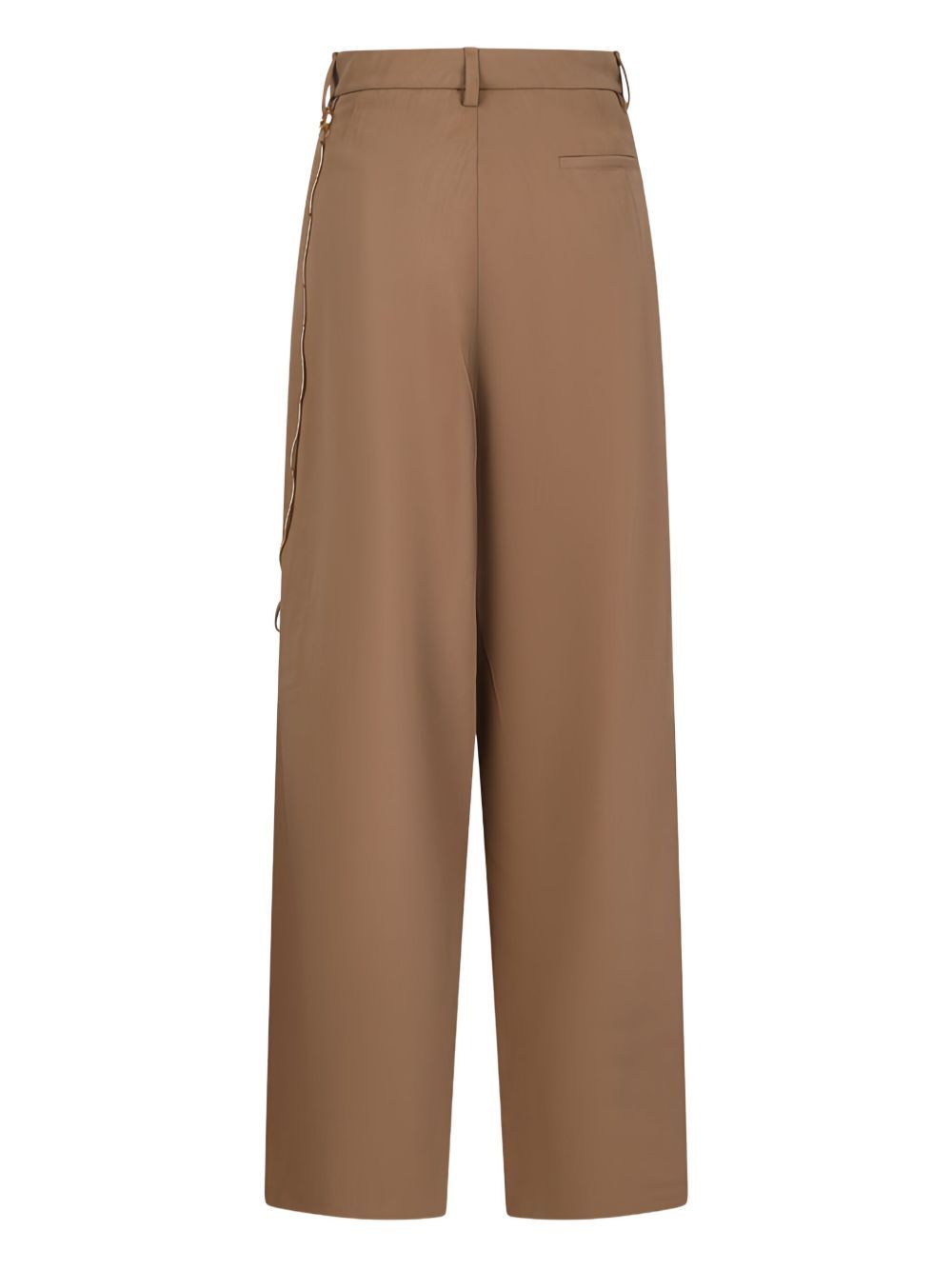 Darkpark Tailored Beige Trousers With Textured Finish In Brown