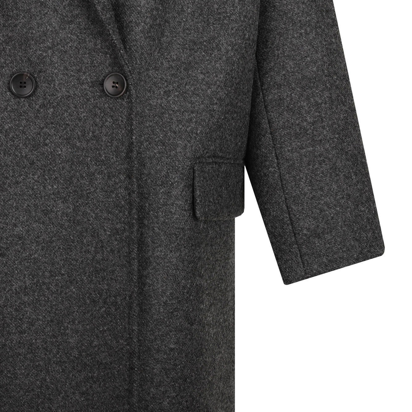 Isabel Marant Double-breasted V-neck Coat In Gray