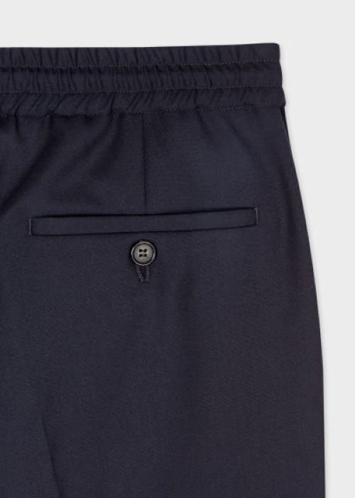 Paul Smith Navy Wool Pants In Black