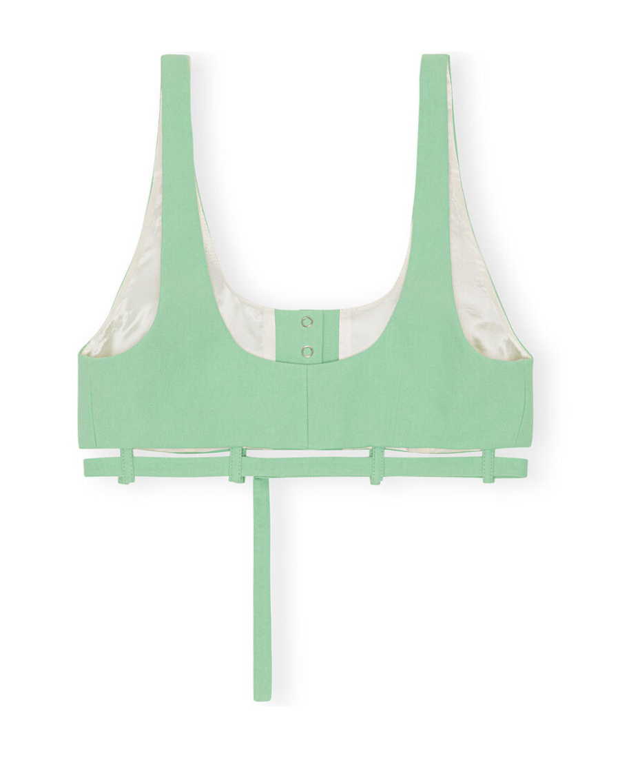Ganni Synthetic Fibers T-shirt In Green