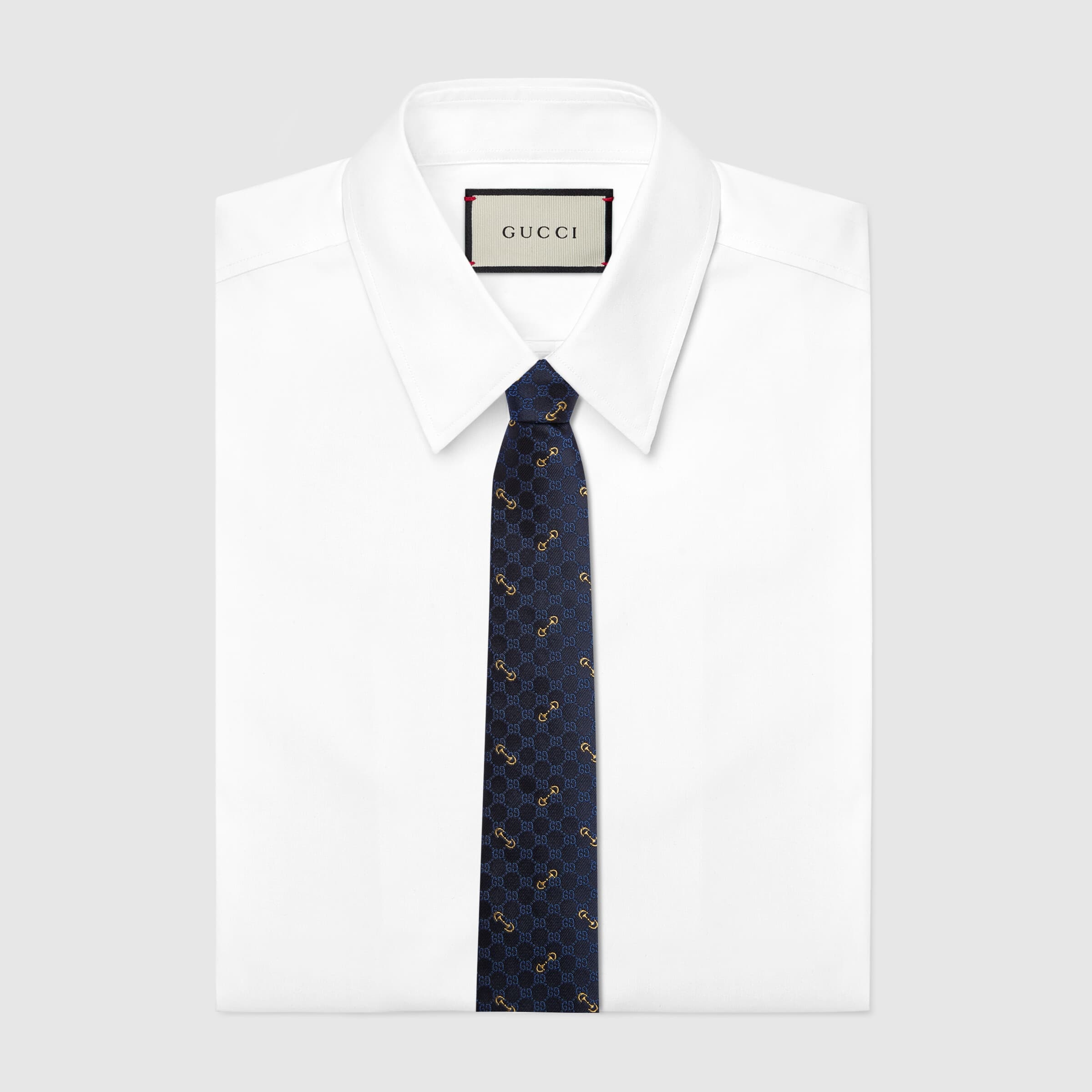 Gucci Monogram-pattern Silk Tie In Black