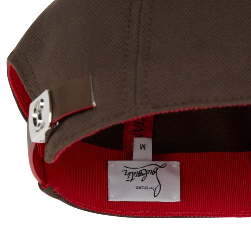 Christian Louboutin Mooncrest Ac Baseball Cap In Brown