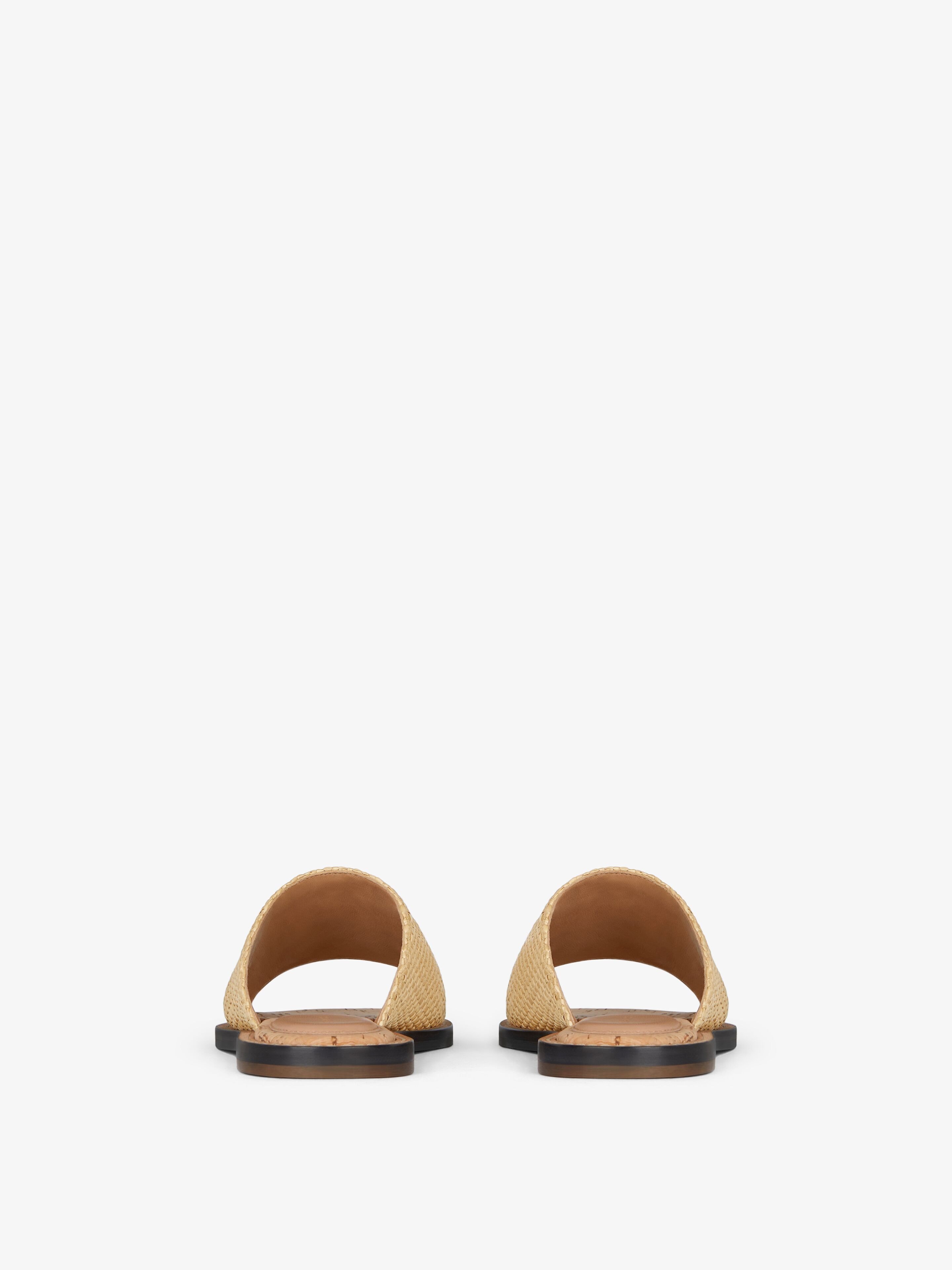 GIVENCHY GIVENCHY 4G PLAQUE RAFFIA FLAT MULES