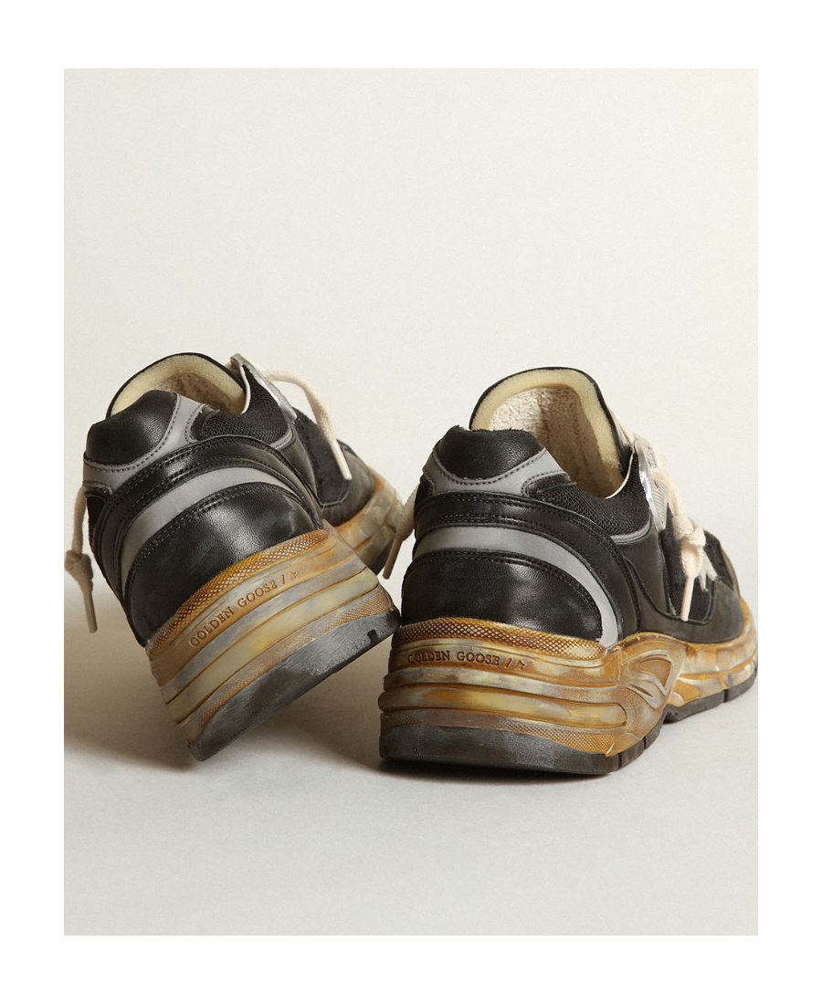 Golden Goose Running Dad Net Low-top Sneakers In Black
