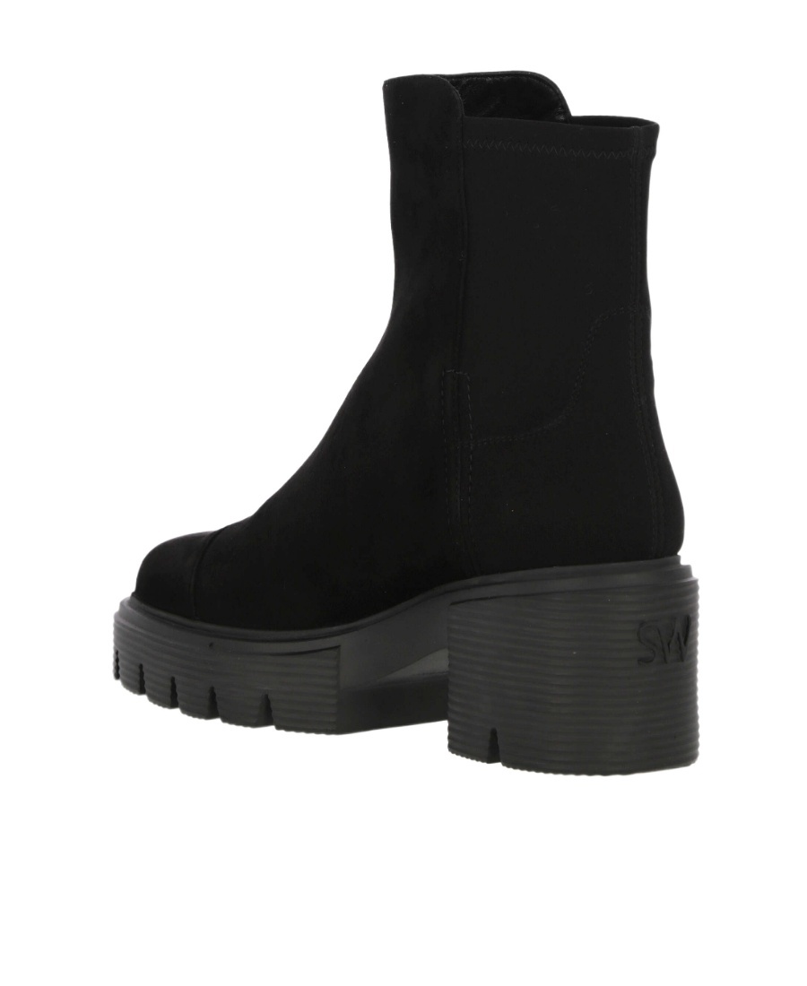 Stuart Weitzman Suede Ankle Boots In Black
