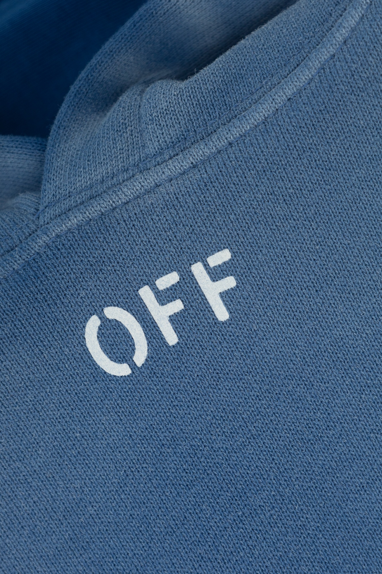 Off-white Long-sleeved Sweater In Blue