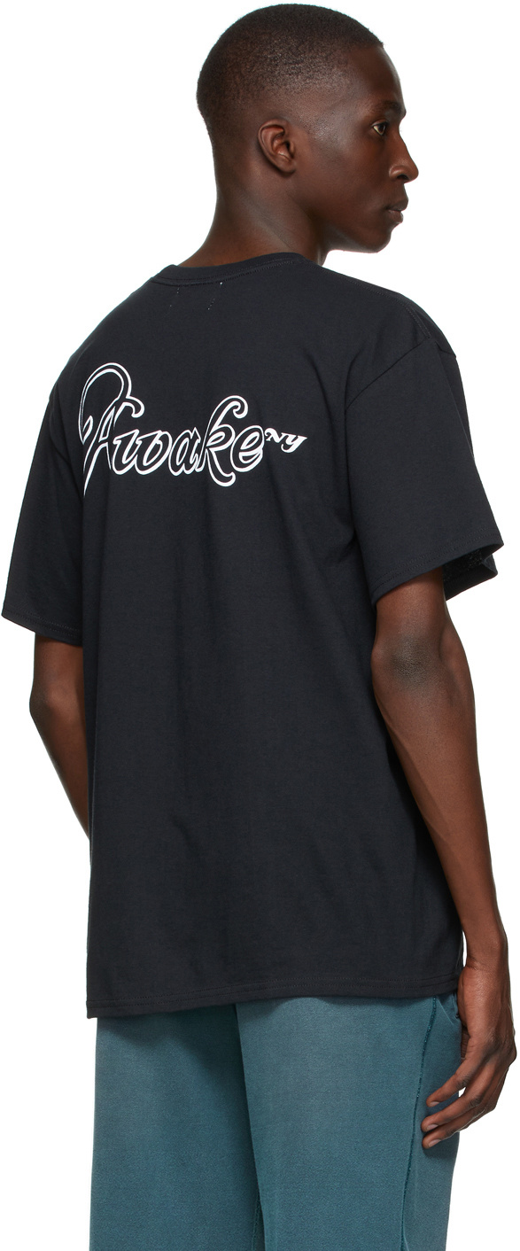 Awake Logo Printed T-shirt In Black