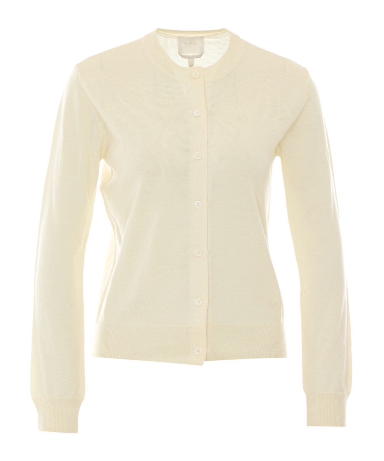 A.p.c. Long-sleeve Knit Cardigan In Neutral