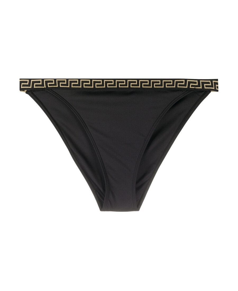 Versace Greca Trim Bikini Bottoms In Nude