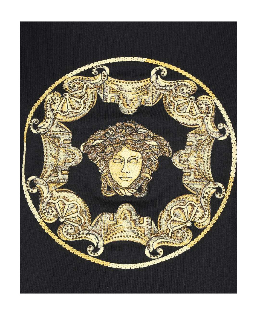 Versace Medusa Head Motif T-shirt In Black