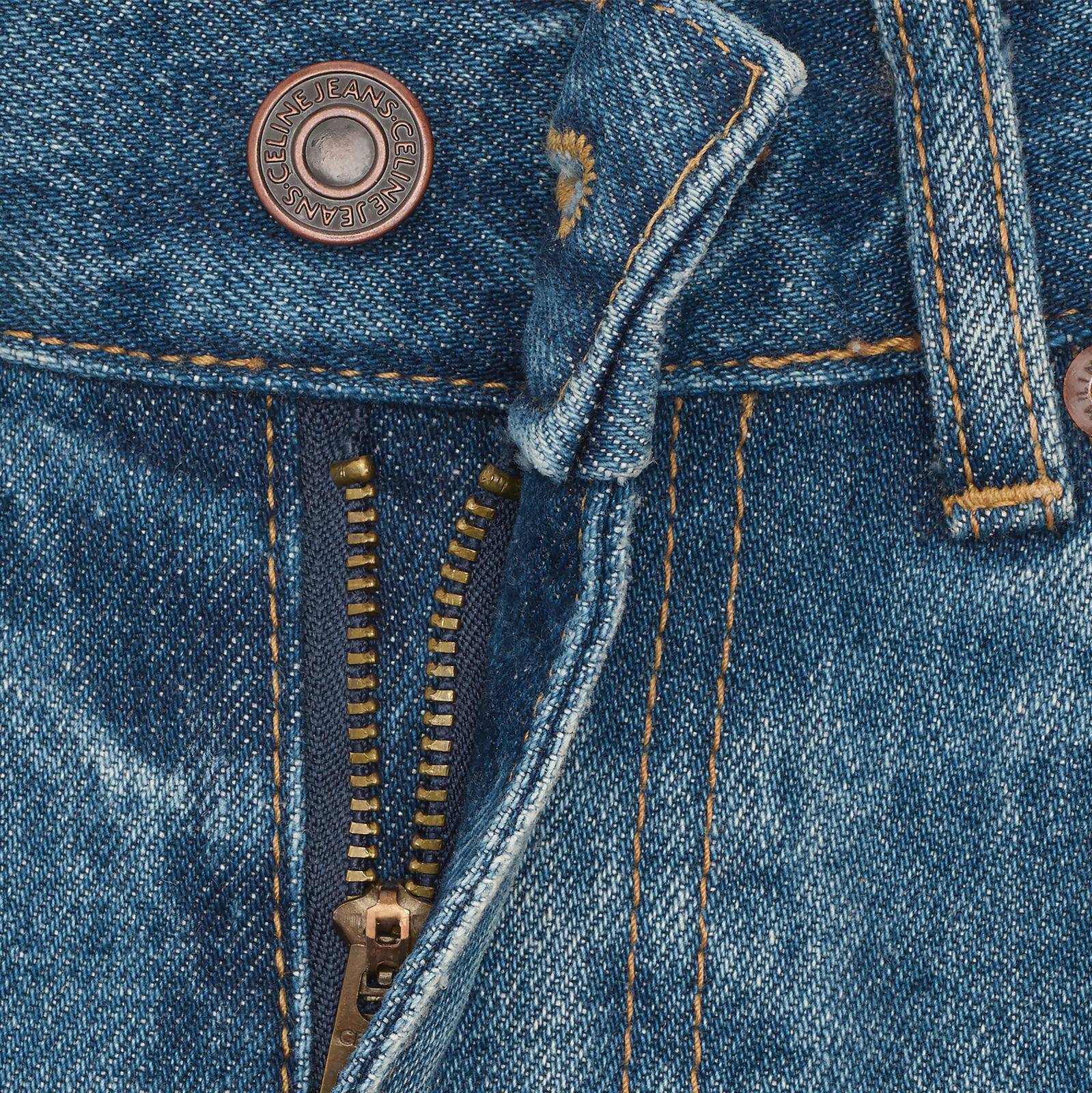 Celine Cotton Mid-waist Jeans In Blue