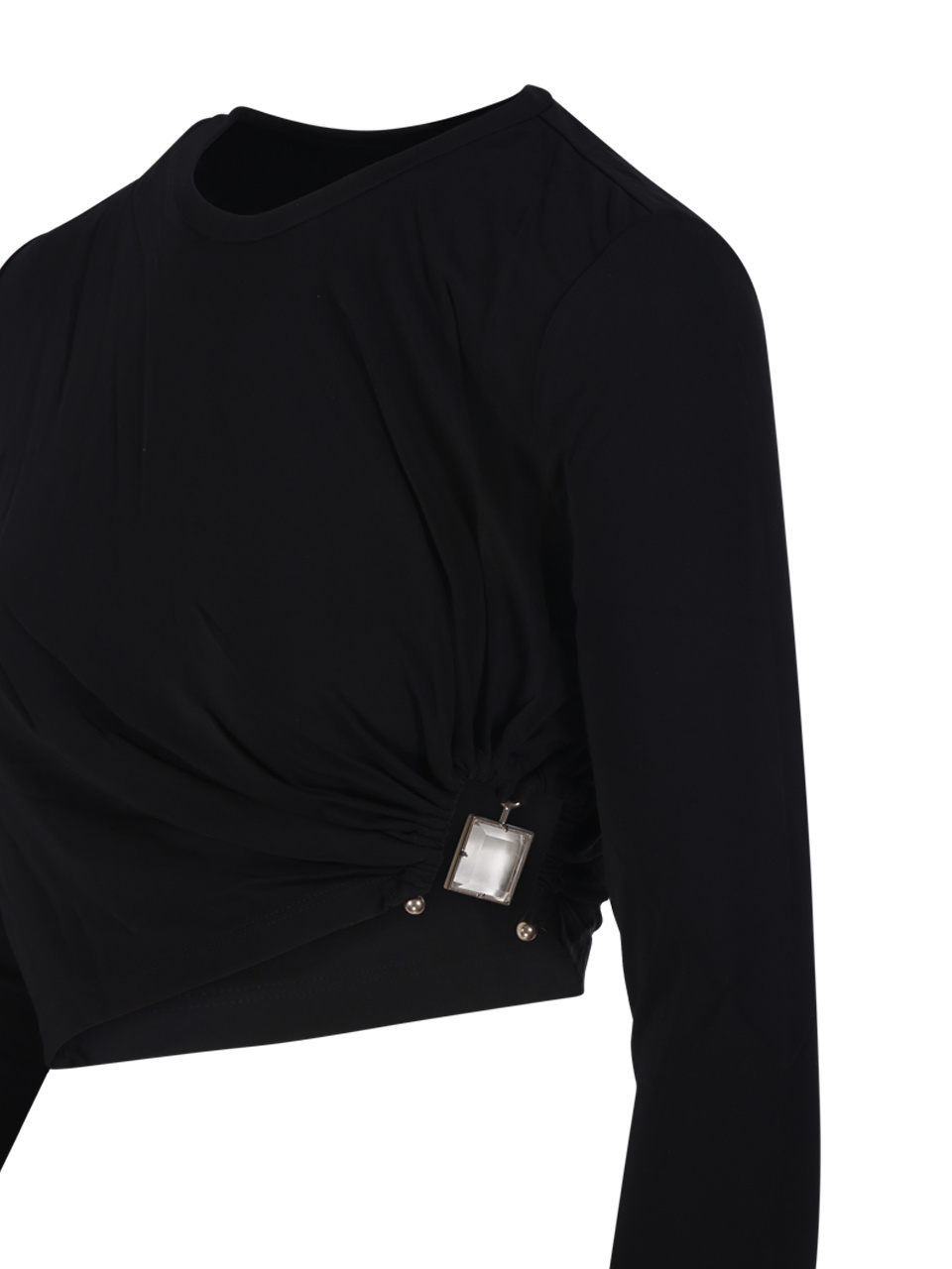 Christopher Esber Bezel-quartz Long-sleeve Top In Black