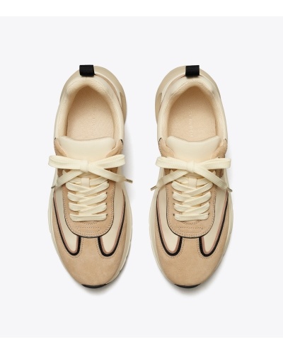 Tory Burch Logo Sneakers In Nude