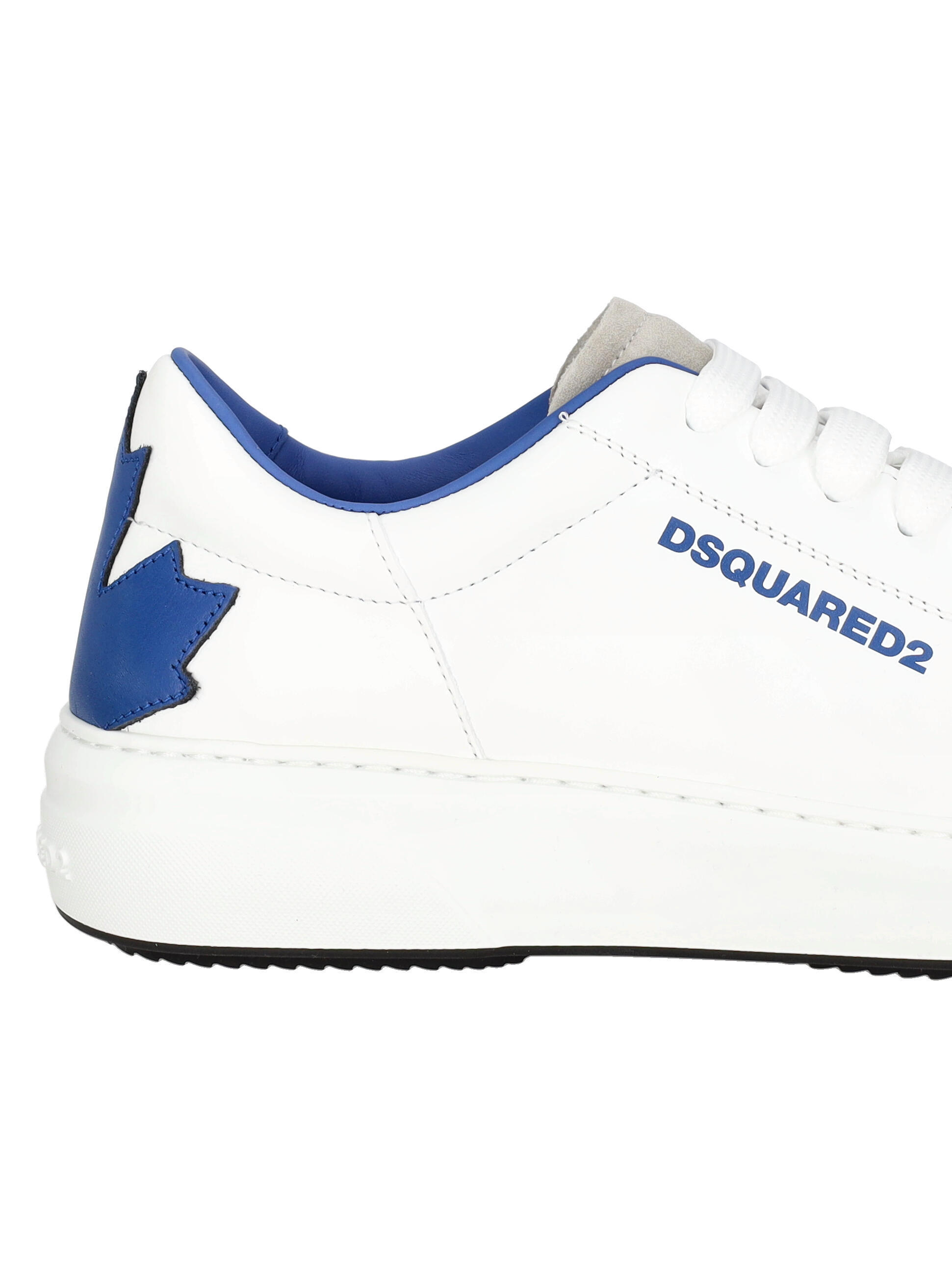 Dsquared2 Bumper Leather Sneakers In White