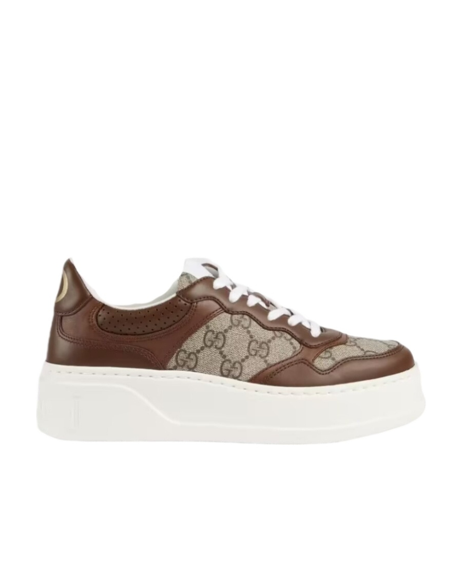 Gucci Gg Panelled Low-top Sneakers In White