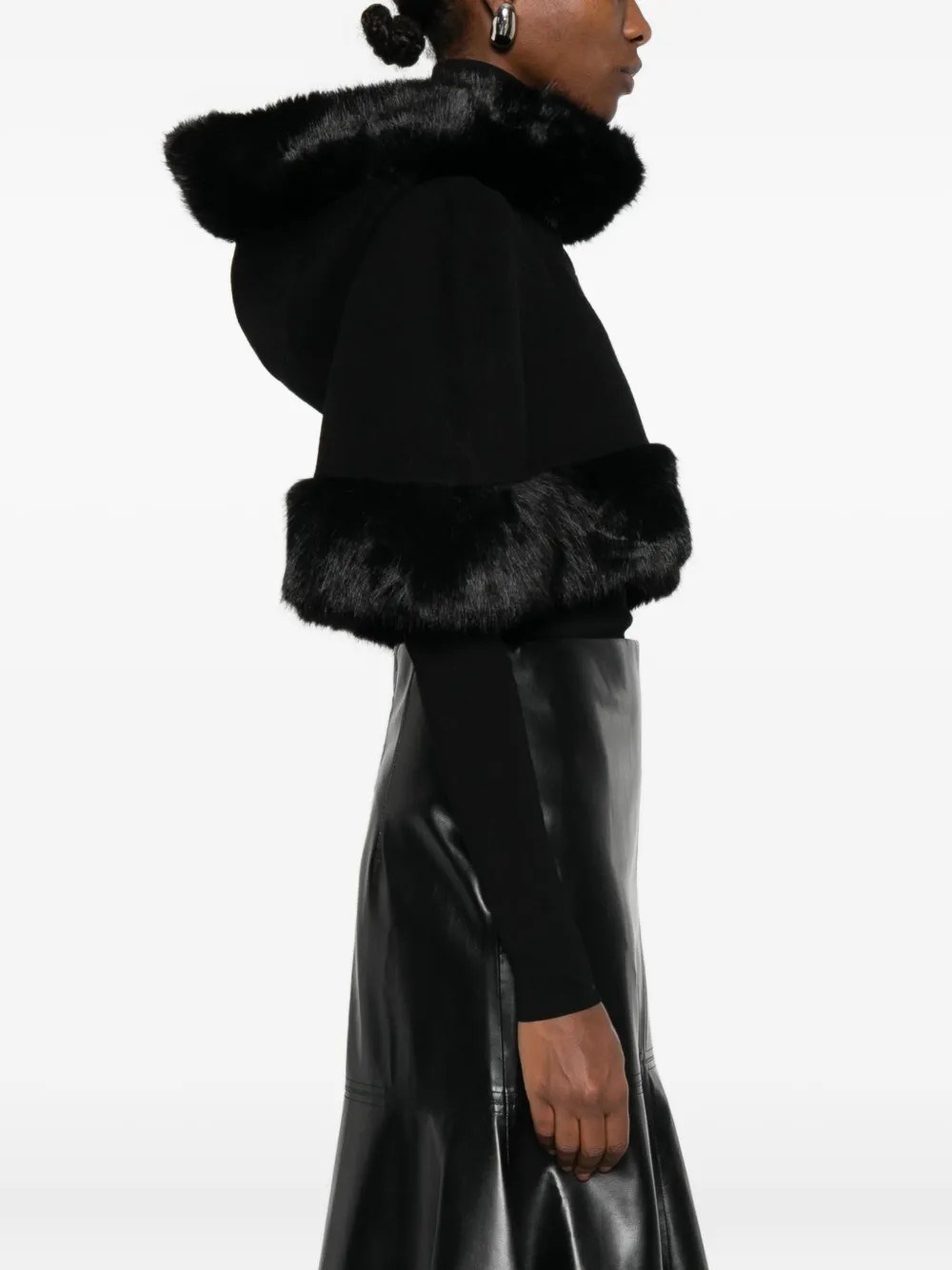 By Malene Birger Faux-fur Trim Hooded Jacket In Black