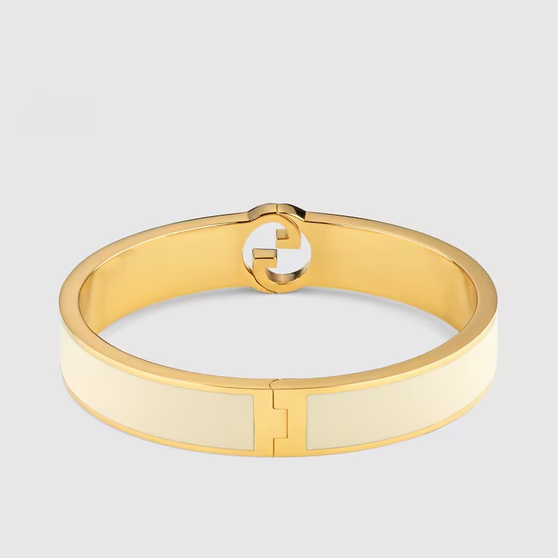 Gucci Blondie Double G Pattern Bracelet In Yellow