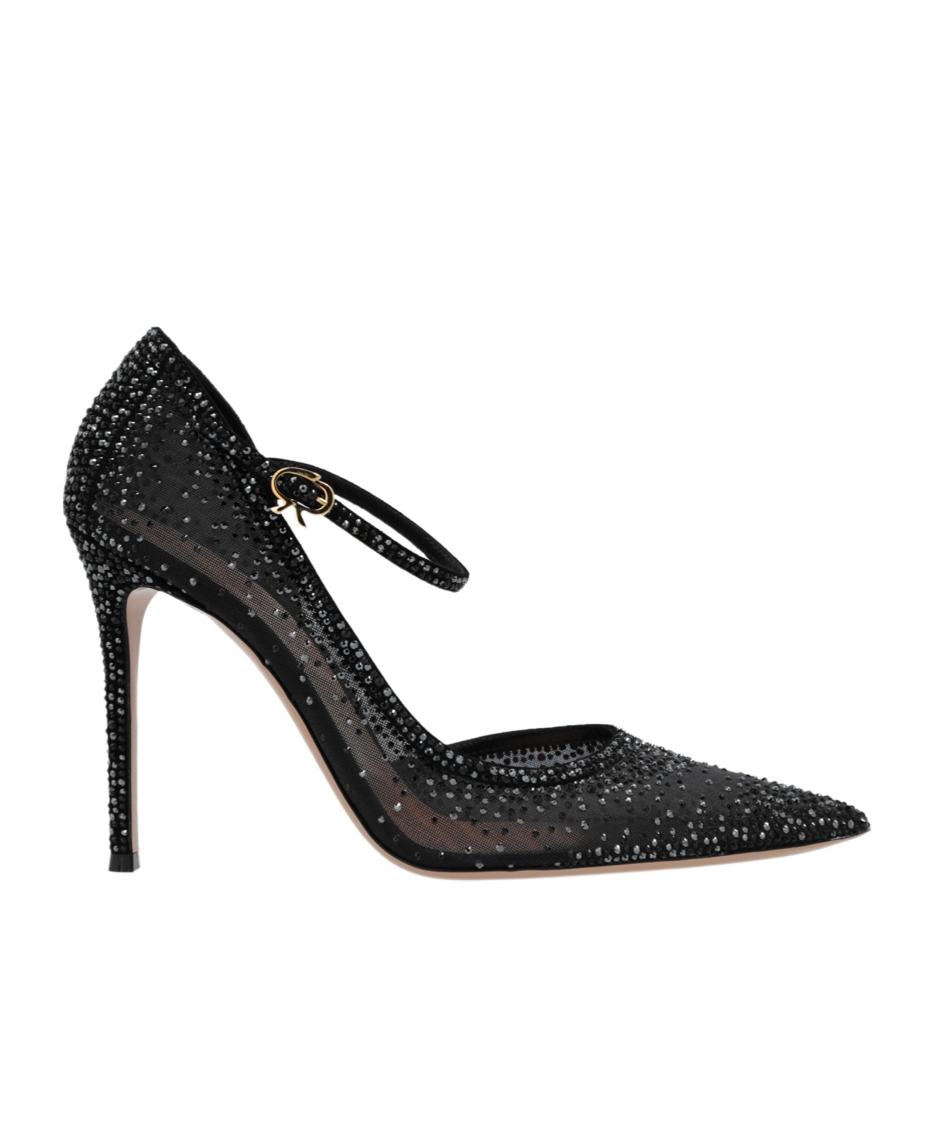Gianvito Rossi Rania 105 Mary Jane Crystal Pumps In Black