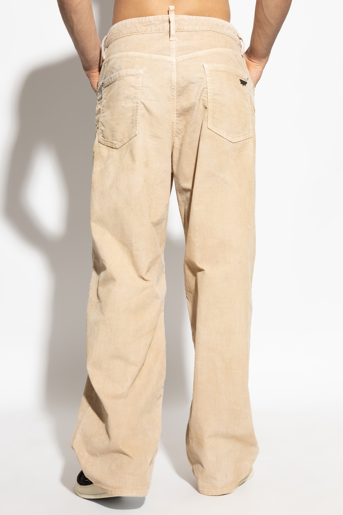 Dsquared2 Casual Pants With Belt Loops In Pink