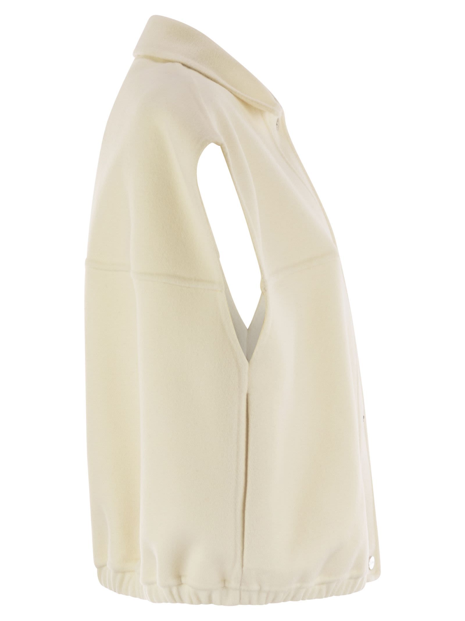 Herno Double Wool Waistcoat In Neutral