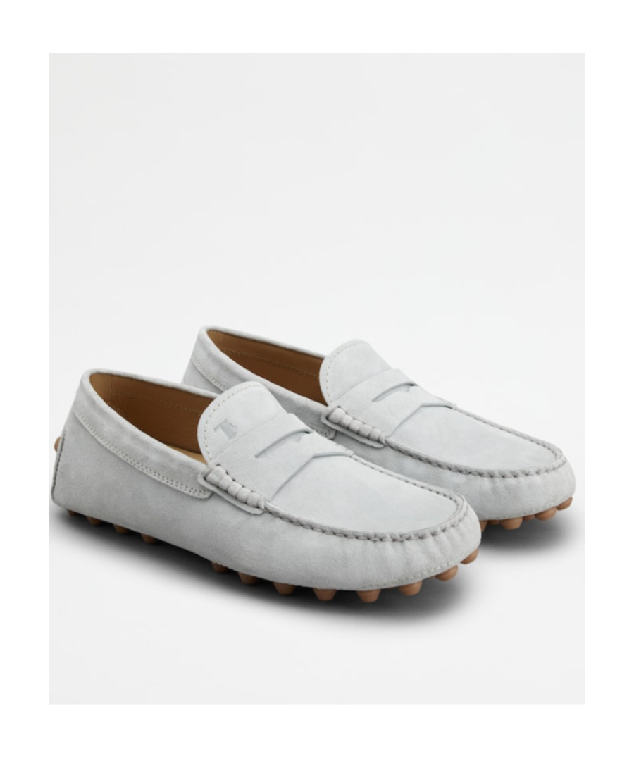 Tod's Gommino Suede Driving Loafers In Gray