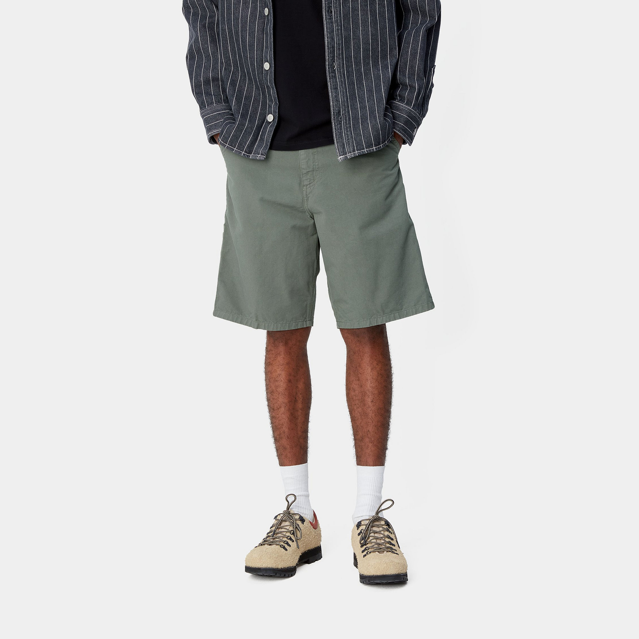 Carhartt Single Knee-length Shorts In Green