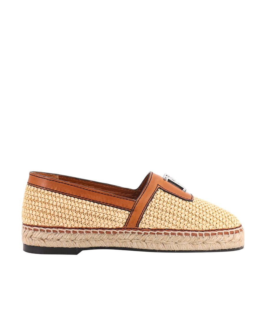 Dsquared2 Brown Cashmere Rafia Espradillas In Nude