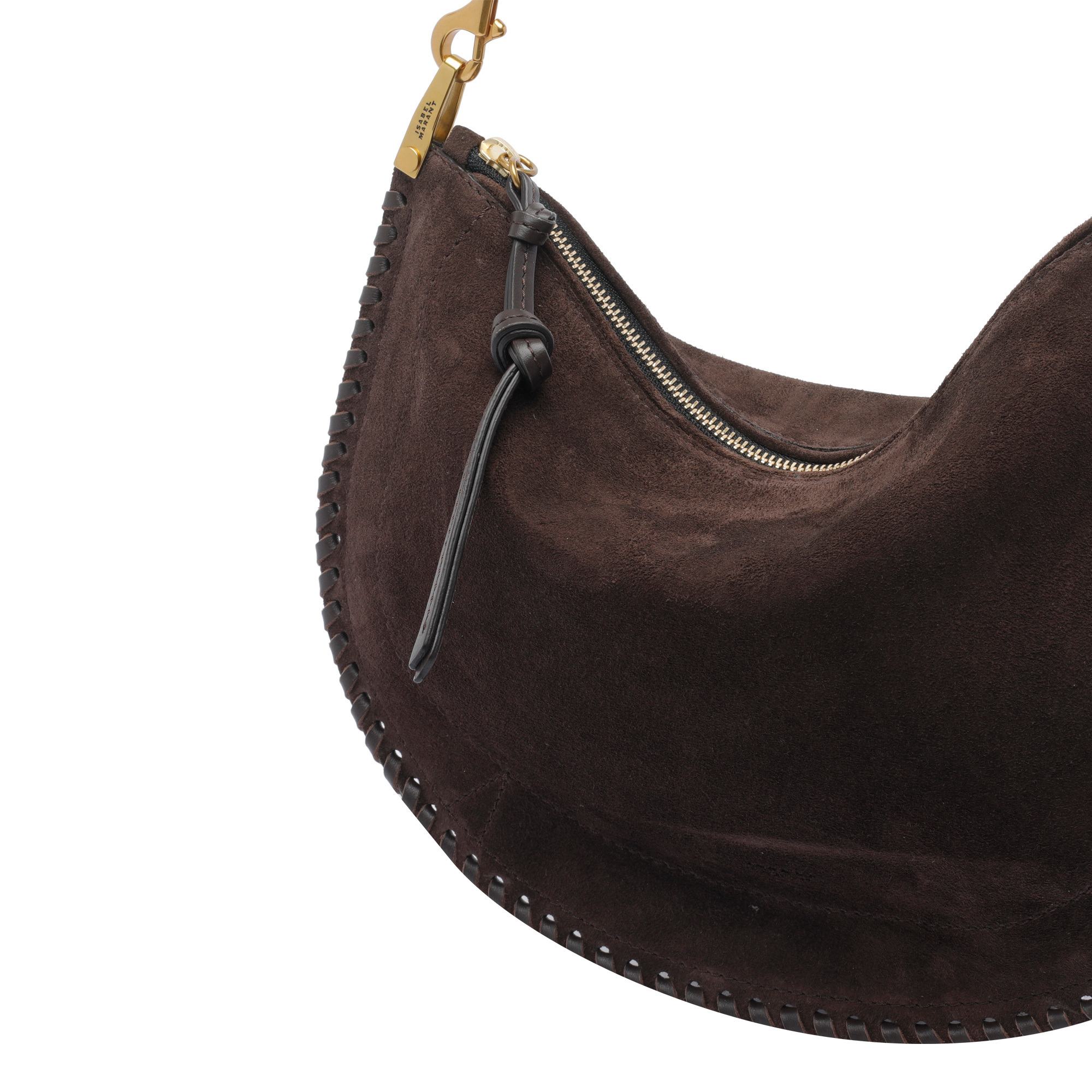 Isabel Marant Suede Shoulder Bag Removable Handle In Brown