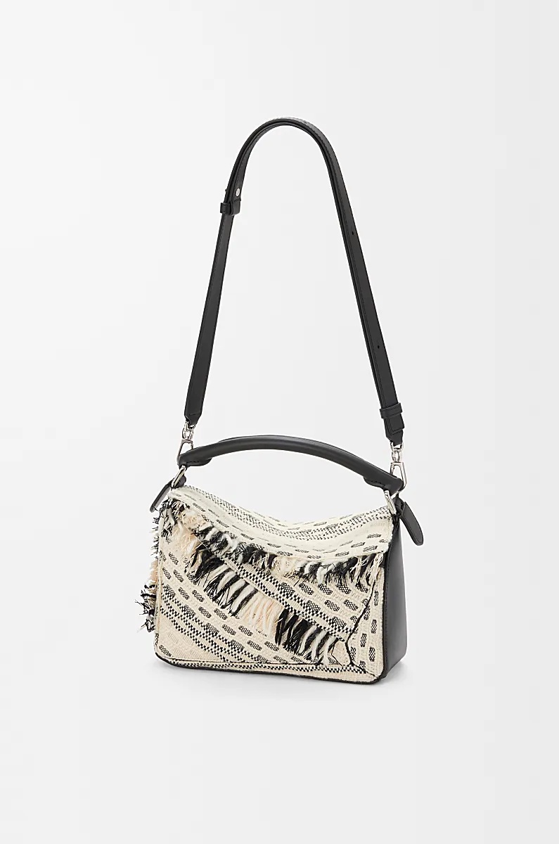 Loewe Small Woven Puzzle Shoulder Bag In Multi