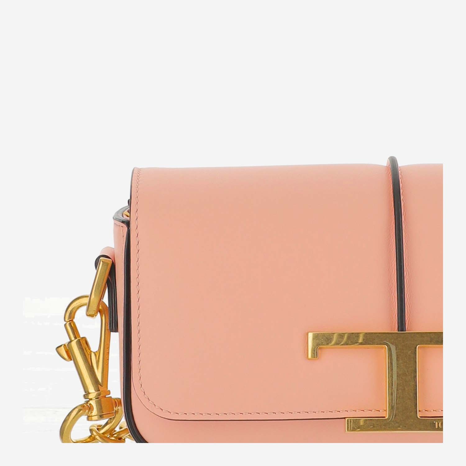 Tod's Mini T Timeless Shoulder Bag In Pink
