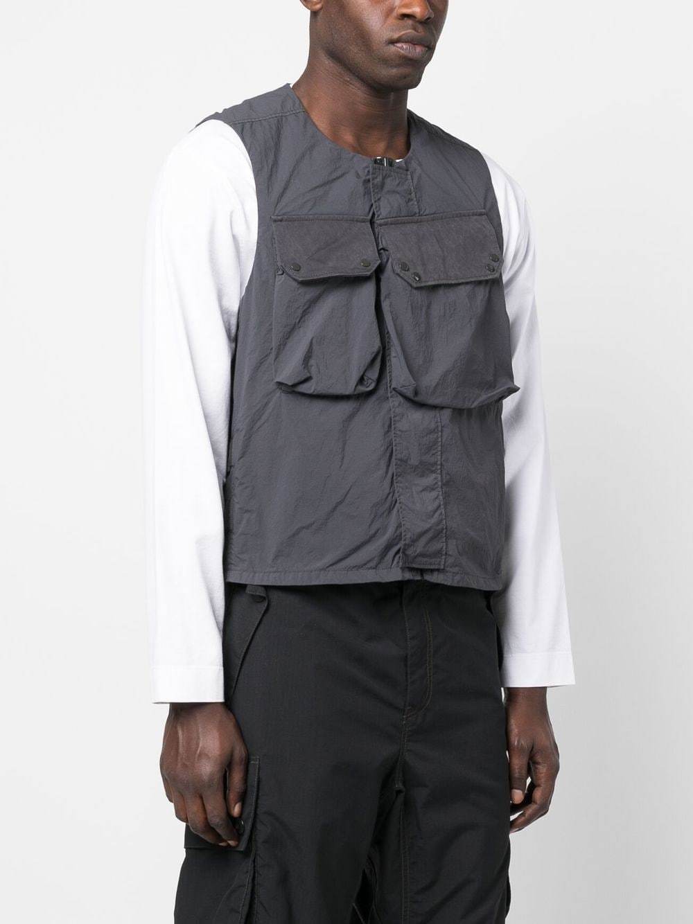 Ten C Flap-pocket Gilet In Gray