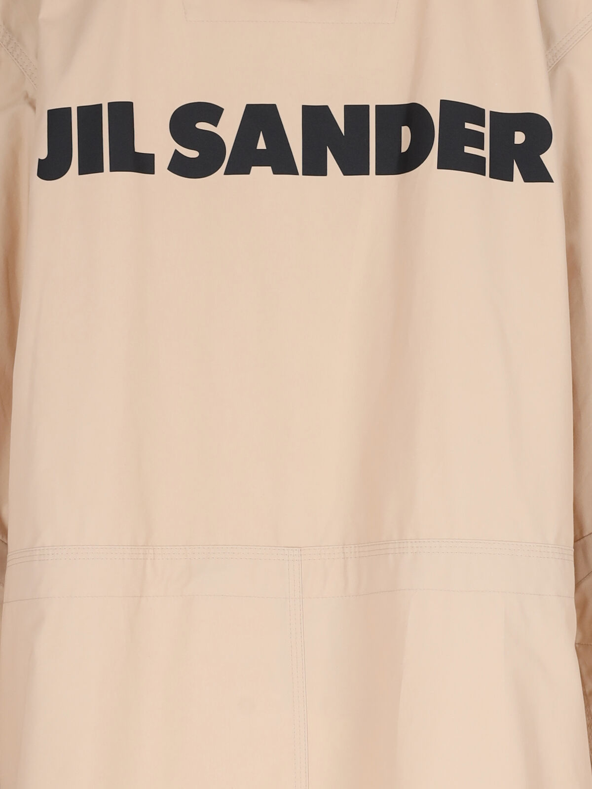 Jil Sander Logo-print Coat In Nude