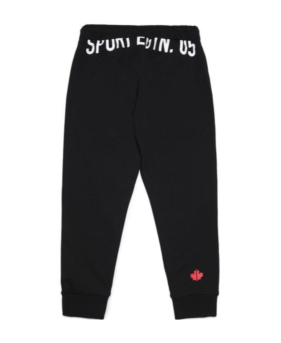 Shop Dsquared2 Teen Sport-print Track Pants In Black