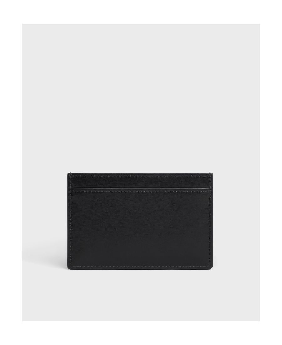 Celine Triomphe Cuir Card Holder In Black