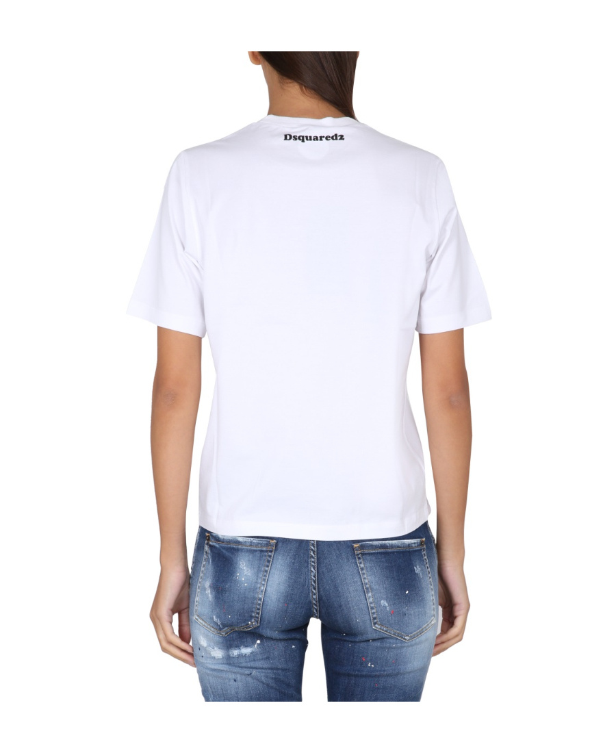 Dsquared2 Graphic-print Short-sleeve T-shirt In White