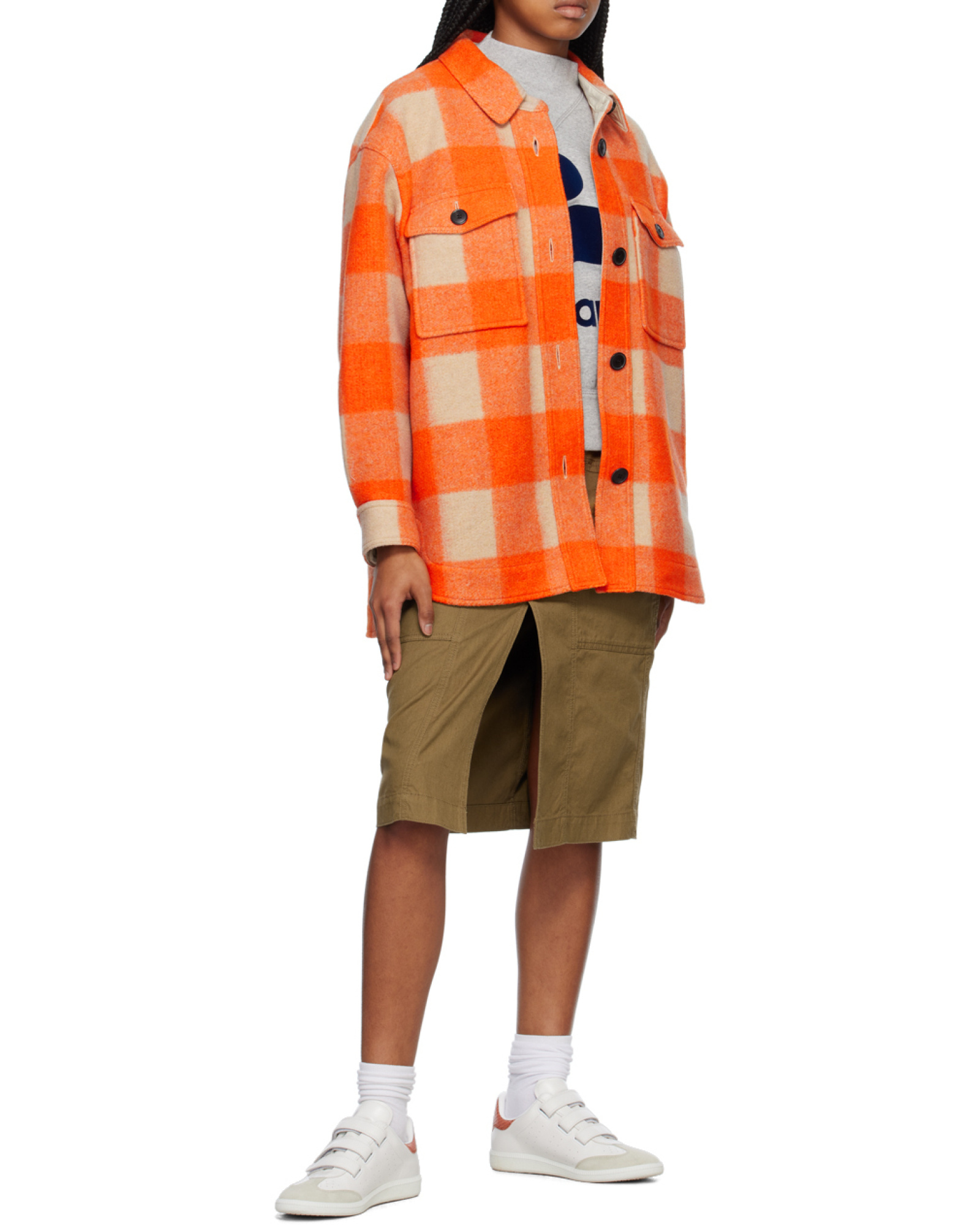 Isabel Marant Étoile Checkered Fleece Shirt Jacket