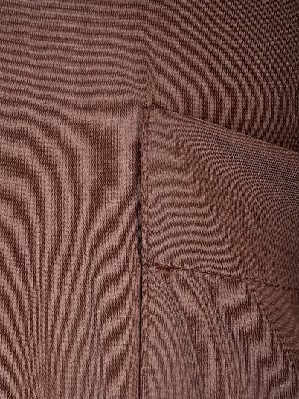 Magliano Stretch Cupro Liquid Shirt With Chest Pocket In Brown