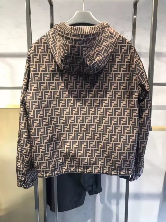 Fendi Reversible Windbreaker Jacket In Black