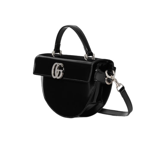 Gucci Small Half-moon Top Handle Bag In Black