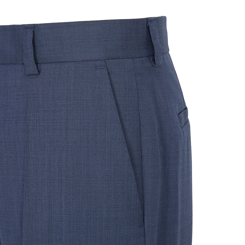 Hugo Boss Belt Loops Slacks In Blue