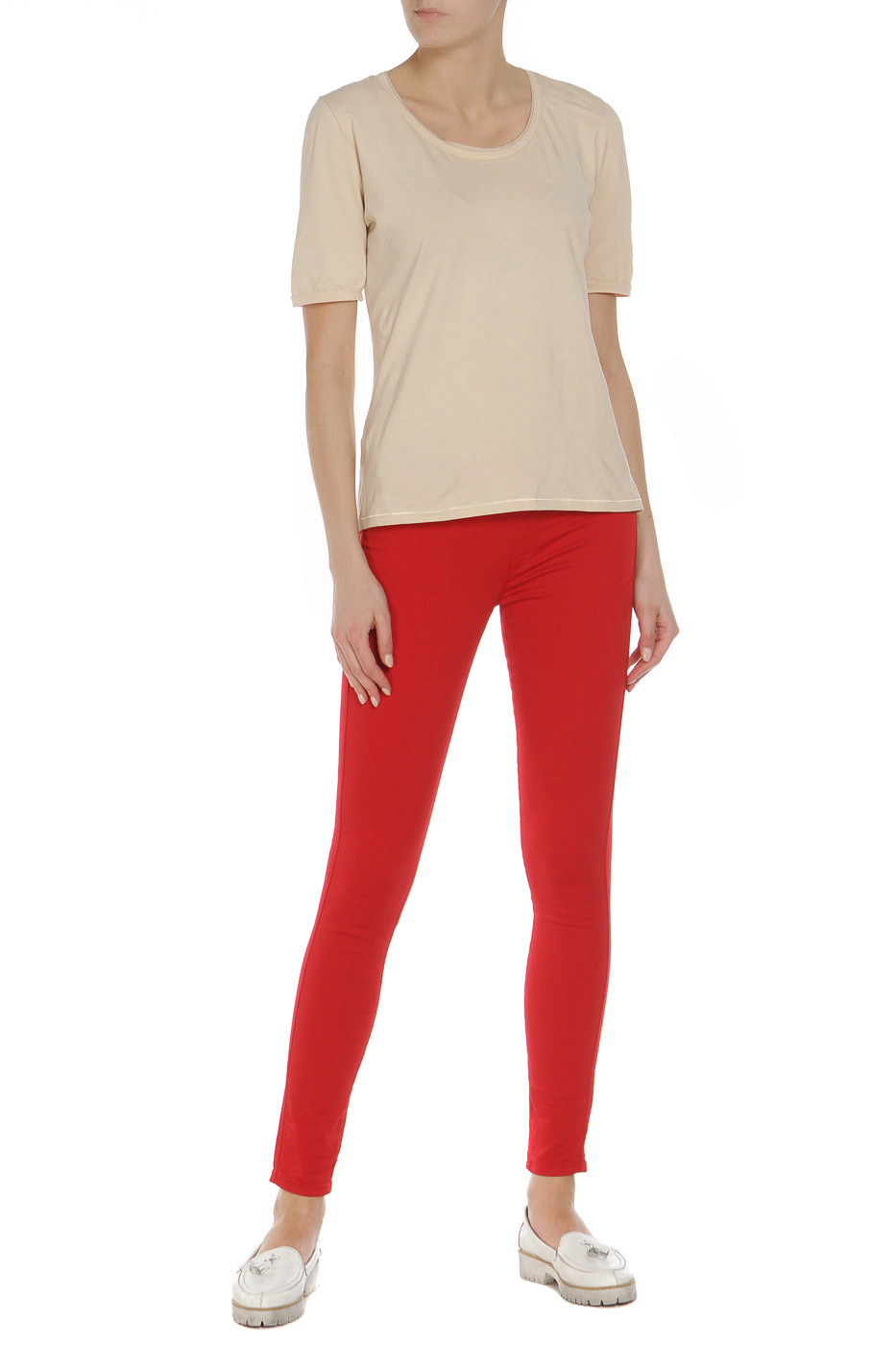 Moschino Slim Jeans In Red