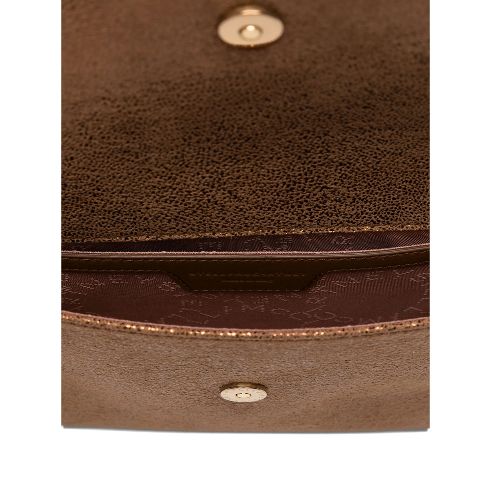 Stella Mccartney Falabella Chain-trimmed Cross-body Bag In Brown