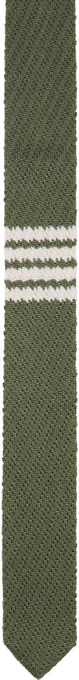 Shop Thom Browne Knitted Tie In Green