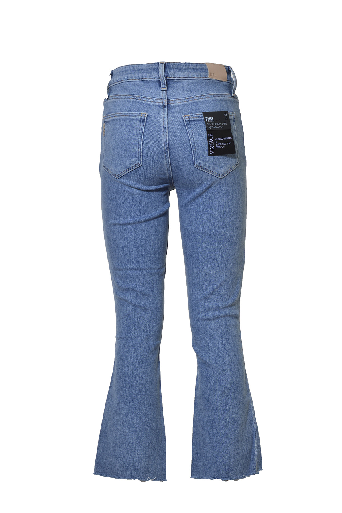 PAIGE DISTRESSED-EFFECT FLARED JEANS 