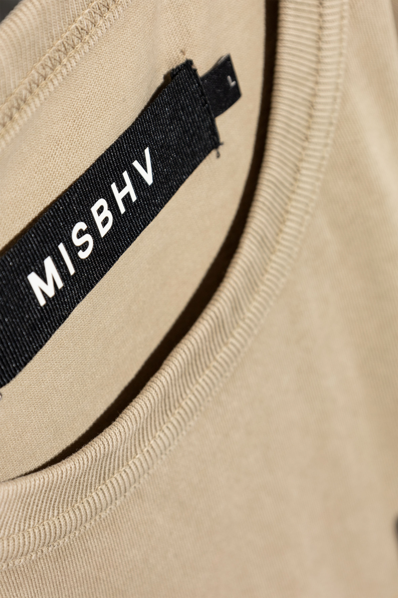 Misbhv Logo-print Cotton T-shirt In Nude