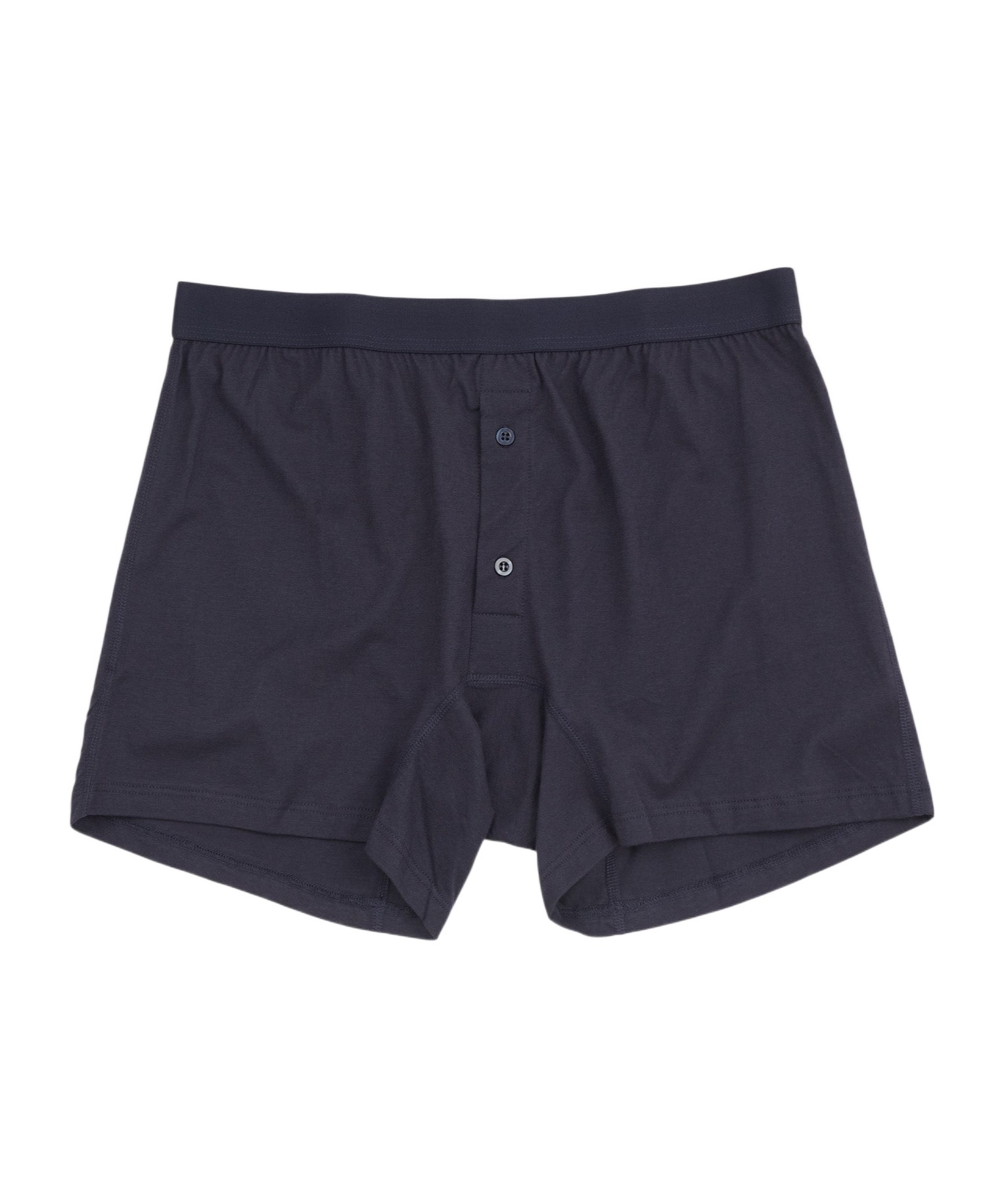 Comme Des Garçons Front Button Detail Boxers In Blue