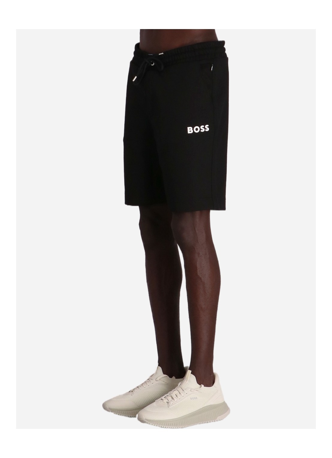 Shop Hugo Boss Logo-print Track Shorts In Black